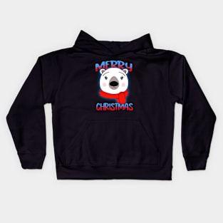 MERRY Christmas Bear Lover Kids Hoodie